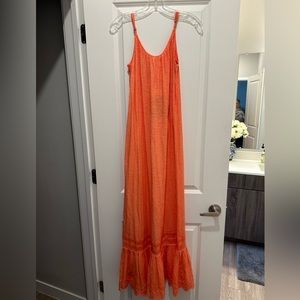 Anthropologie - daily practice orange maxi dress